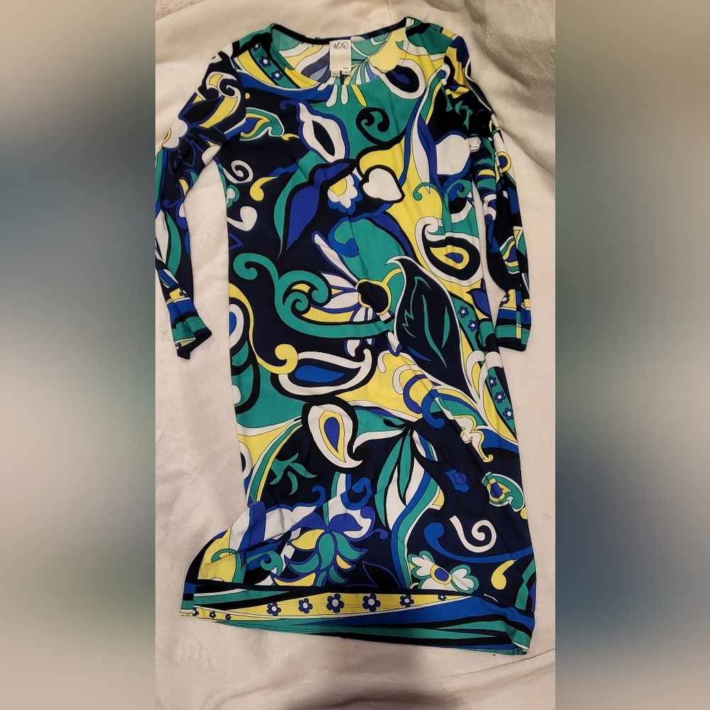 Ali Ro Multicolor Abstract Dress